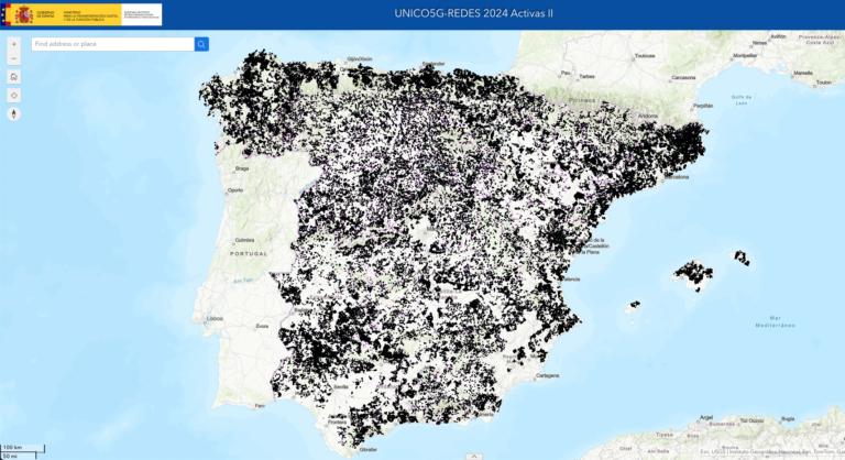 Interactive Map of Areas with NO 4G Coverage in Spain